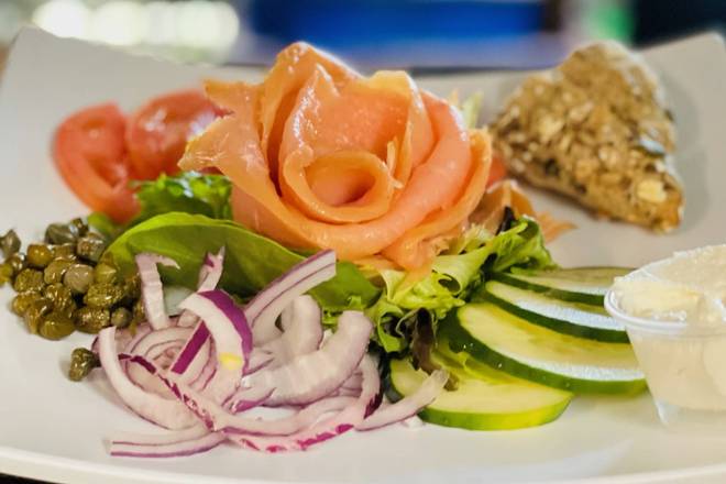 Order Salmon Plate food online from Cafe Papillon store, Miami on bringmethat.com