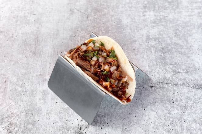 Order Korean BBQ Pork Taco food online from Tin Lizzy Cantina store, Tallahassee on bringmethat.com