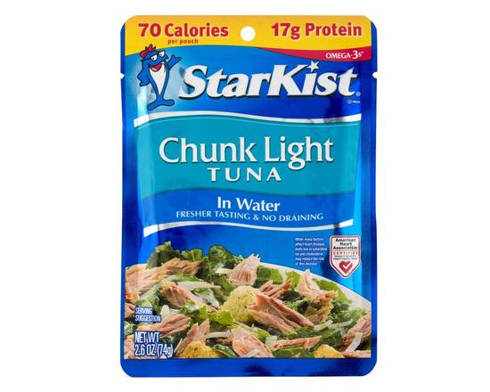 Order  StarKist Chunk Tuna In Water 2.6 oz Pouch food online from Fresko Market store, Miami on bringmethat.com