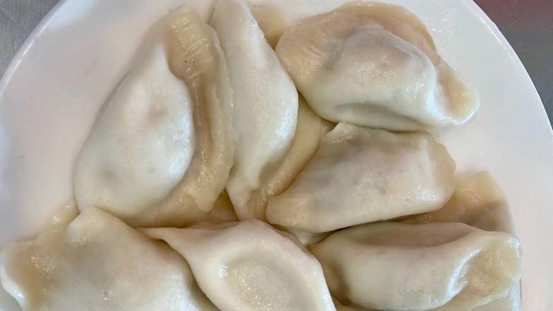 Order Boiled Leek, Pork, and Shrimp Dumpling (10 pcs) food online from 88 Baobao store, Castro Valley on bringmethat.com