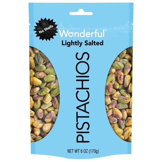 Order Wonderful Pistachios, No Shells, Roasted and Lightly Salted Nuts, 6 OZ Resealable Pouch food online from Cvs store, WESTON on bringmethat.com