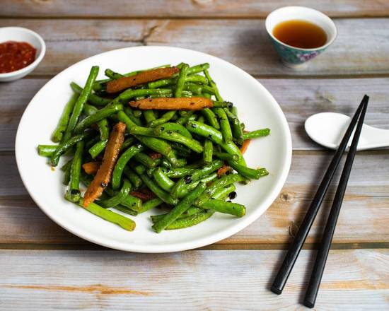 Order Black Bean Sauce with String Beans and Veggie Chicken food online from Enjoy Vegetarian Restaurant store, San Francisco on bringmethat.com