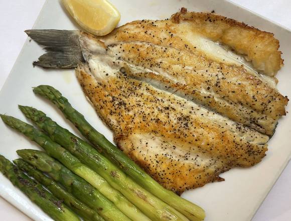 Order Grilled Branzino Filet with Sautéed Spinach  food online from Sor Tino store, Los Angeles on bringmethat.com