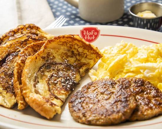 Order Cinnamon Roll French Toast Combo food online from Hof Hut store, Torrance on bringmethat.com