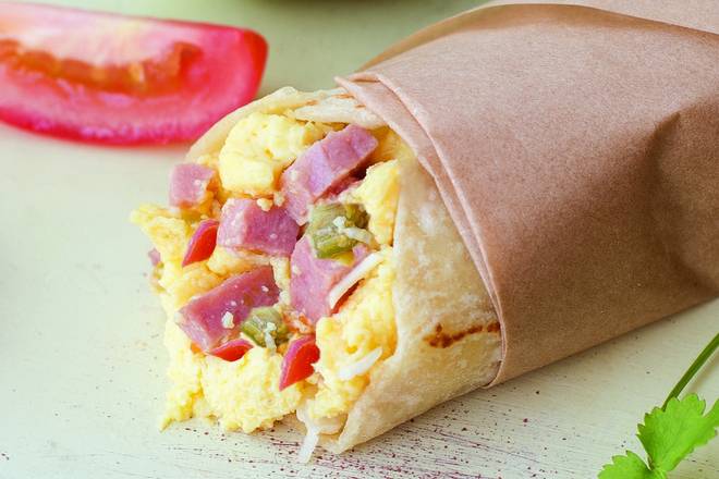 Order Breakfest Burrito- Huevo Ranchero food online from La Monarca Bakery store, Hollywood on bringmethat.com