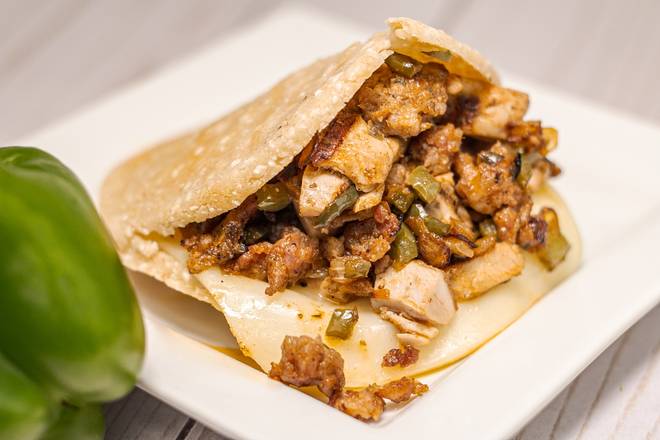 Order Choripollo Arepa food online from The Colombian Spot store, Pittsburgh on bringmethat.com