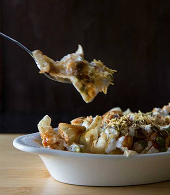 Order Dahi Papri Chaat food online from Indiya: Flavors of India store, Collingswood on bringmethat.com