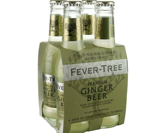 Order Fever Tree Ginger Beer 4pk-200mL, mixer food online from Golden Ox Liquors store, Saint Augustine on bringmethat.com
