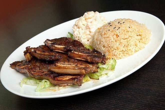Order BBQ Beef Short Ribs  food online from Oahu Hawaiian Bbq &amp; Sushi Bar store, Bismarck on bringmethat.com