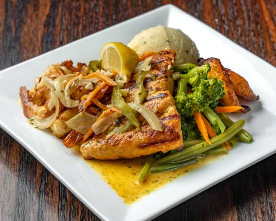 Order Breezes Salmon food online from Breezes Island Grill store, New York on bringmethat.com