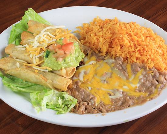 Order 4 Rolled Taquitos Plate food online from Garduńos store, El Monte on bringmethat.com