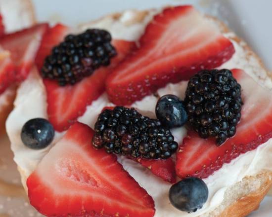 Order AGAVE BERRY BAGEL veg food online from Agave Coffee & Cafe store, Chula Vista on bringmethat.com