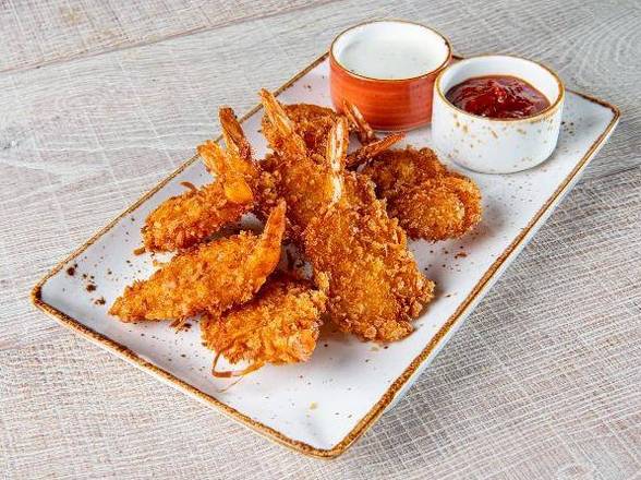 Order 6 Pcs Golden Crisp Coconut Shrimp  food online from Big Mama & Papa Pizzeria store, Northridge on bringmethat.com
