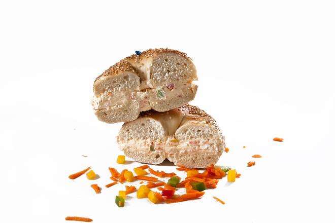 Order Vegetable Cream Cheese on a Bagel food online from Long Island Bagel Cafe store, Scarsdale on bringmethat.com