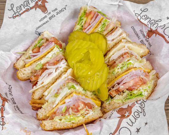 Order Triple Decker Club food online from Longhorn Cafe store, San Antonio on bringmethat.com