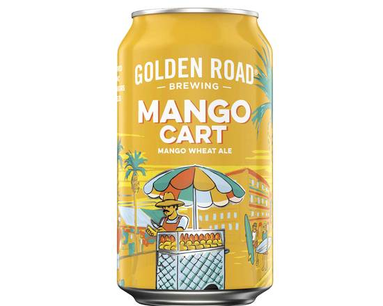 Order Golden Road Mango Cart, 12oz canned beer (4.0% ABV) food online from 33 Taps store, Los Angeles on bringmethat.com
