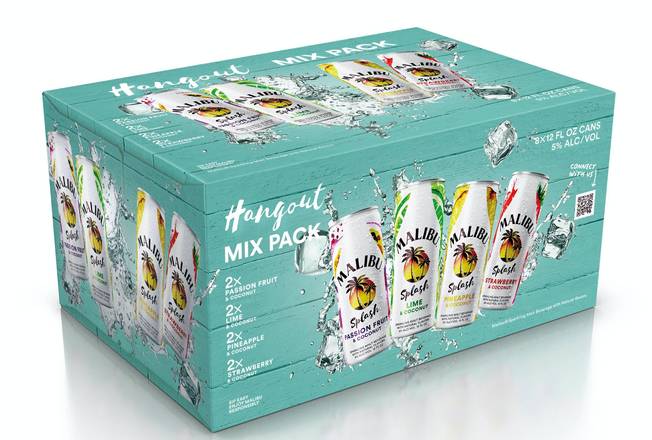 Order Malibu Splash Variety 8pk-12oz cans food online from Rocky Liquor store, Claremont on bringmethat.com