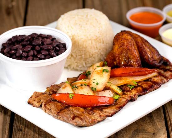 Order 8. ½ Lb. Grilled Steak with sautéed onions food online from La Granja store, North Miami Beach on bringmethat.com