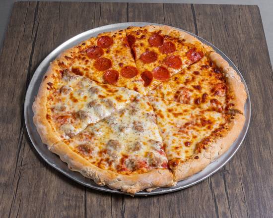 Order Cheesy Beef Large Pizza food online from Tre Amici Pizza store, Palatine on bringmethat.com