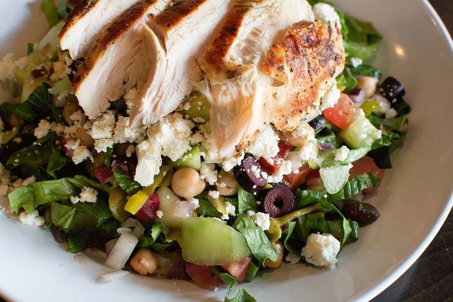 Order Stella's Greek Salad food online from #204 Bad Daddy Burger Bar store, Greenwood Village on bringmethat.com