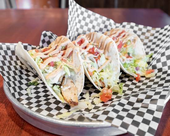 Order Chicken Tacos (3) food online from Looney Pub store, College Park on bringmethat.com