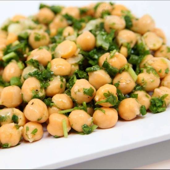 Order Chick Pea Salad food online from Zorba Café store, Washington on bringmethat.com