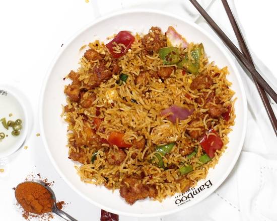 Order Chicken 65 Fried Rice food online from Inchin Bamboo Garden store, San Ramon on bringmethat.com