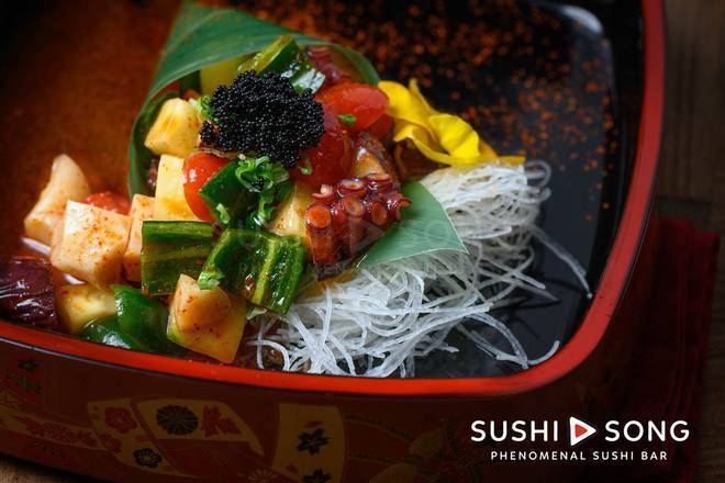 Order Spicy Conch and Octopus Salad food online from Sushi Song Key West store, Key West on bringmethat.com