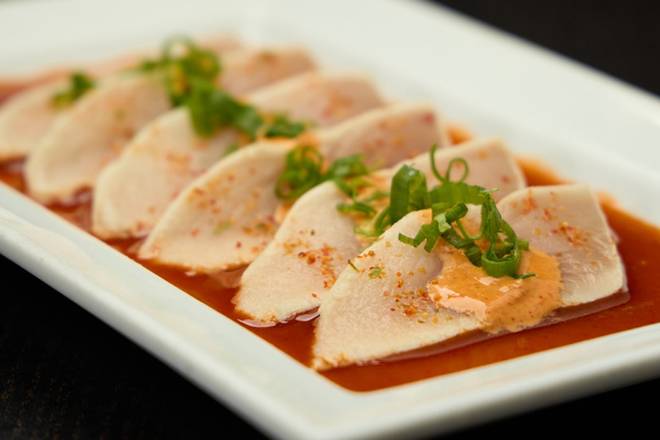 Order CHILI GARLIC ALBACORE TUNA* food online from RA Sushi Bar store, Las Vegas on bringmethat.com