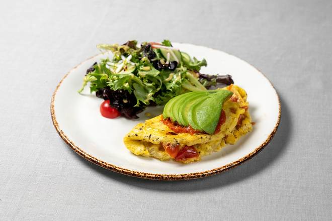 Order Harissa-Tomato Jam & Avocado Omelette food online from Le Pain Quotidien                                                                                    store, Washington on bringmethat.com