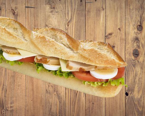 Sandwich poulet fumé
