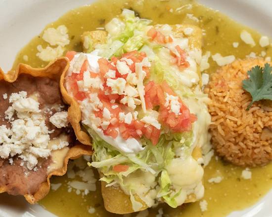 Order Enchiladas verdes food online from La Hacienda store, Atlanta on bringmethat.com