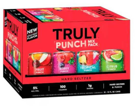 Order TRULY Fruit Punch 12PK-12oz cans food online from Rocky Liquor store, Claremont on bringmethat.com