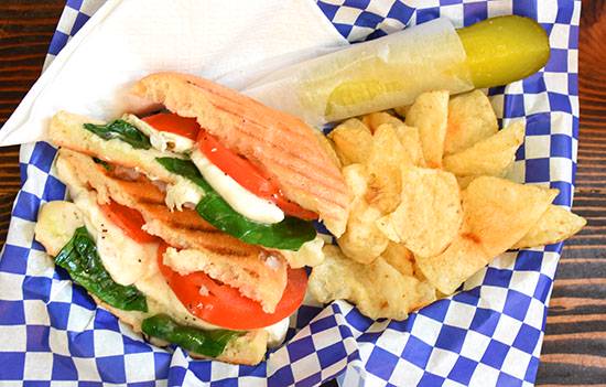 Order Fresh Mozzarella and Tomato Panini food online from Mama D Coffee store, Waukesha on bringmethat.com