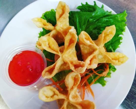 Order Krab Rangoons (Made in restaurant) food online from Bangkok Fusion Café store, Saint Petersburg on bringmethat.com