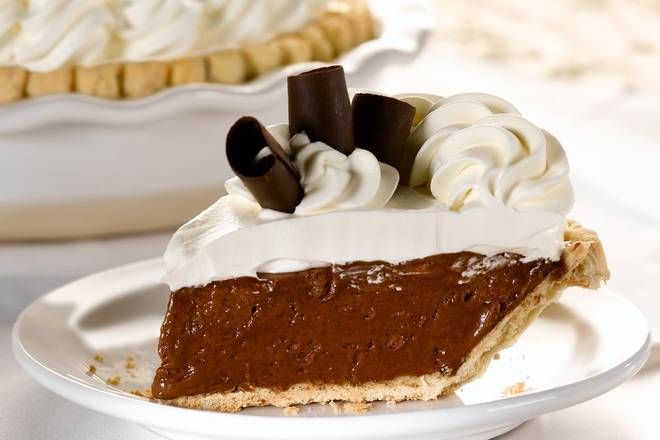 Order Chocolate French Silk Pie, slice food online from Bakery By Perkins store, Cape Coral on bringmethat.com