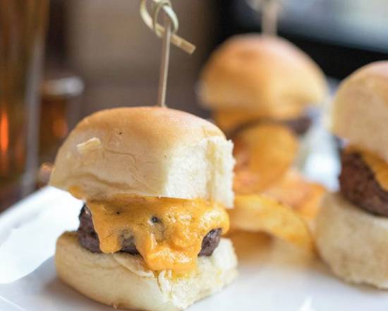 Order Mini Cheeseburgers or Mini Turkey Burgers (3pcs) food online from Kirkwood Bar & Grill store, Chicago on bringmethat.com