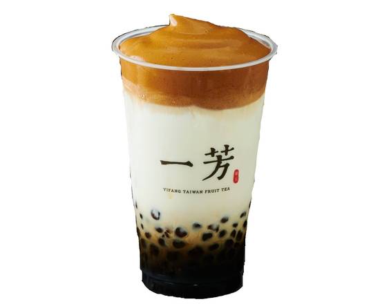 Order Coffee Mousse Brown Sugar Pearl Latte / 咖啡慕斯黑糖粉圓鮮奶 food online from Yifang Taiwan Fruit Tea store, SF on bringmethat.com