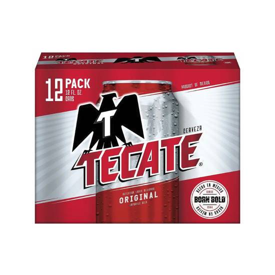 Order Tecate Mexican Beer 12 cans | 4% abv food online from Pink Dot store, Palm Springs on bringmethat.com