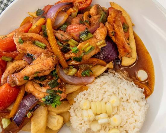 Order Pollo Saltado food online from Julitos Peruvian Chicken store, Waldorf on bringmethat.com