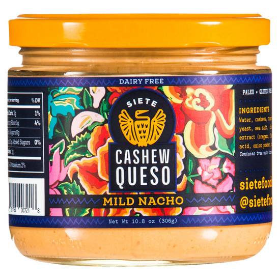 Order Siete Mild Nacho Cashew Dairy Free Queso 10.8oz food online from Everyday Needs by Gopuff store, Thousand Oaks on bringmethat.com