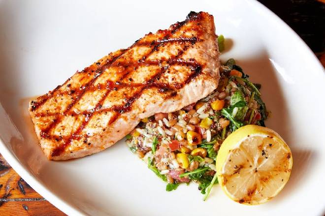 Order Chargrilled Salmon food online from Twin Peaks Restaurant store, Oakbrook Terrace on bringmethat.com