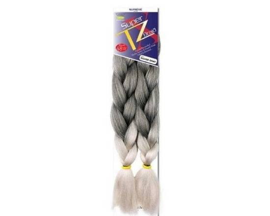 Order Super X "TZ" Braid (Pre-Stretched Braiding Hair) Silver and Gray food online from iDa Beauty Supply Store store, Middletown on bringmethat.com