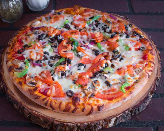 Order Small Classic Veggie Pizza food online from Rosarias Pizza store, San Diego on bringmethat.com