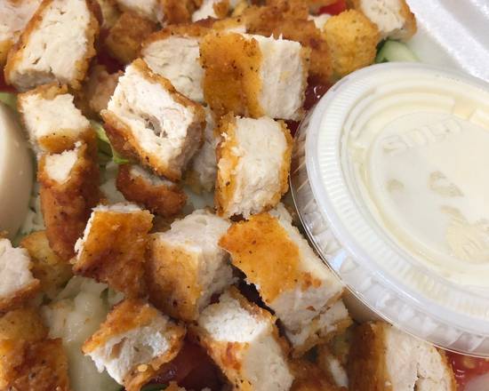 Order Fried Chicken Salad food online from Toms Pizza Shop store, DeLand on bringmethat.com