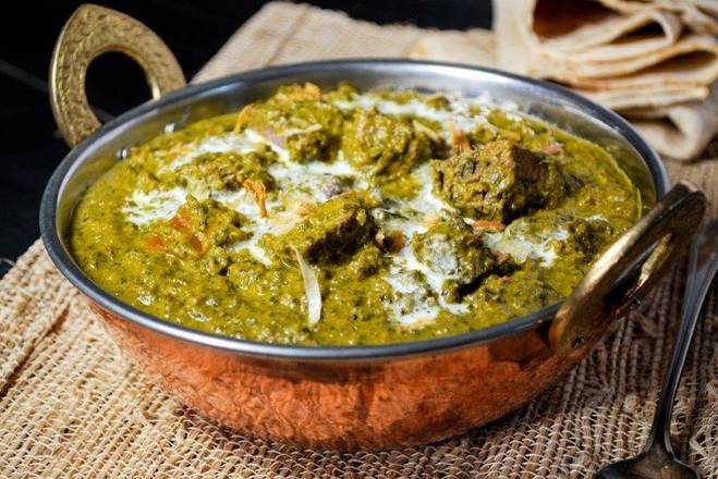 Order Spinach Lamb food online from Tikka Island store, San Antonio on bringmethat.com