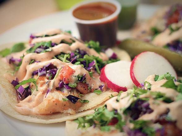 Order Fish Tacos food online from El Camion store, Seattle on bringmethat.com