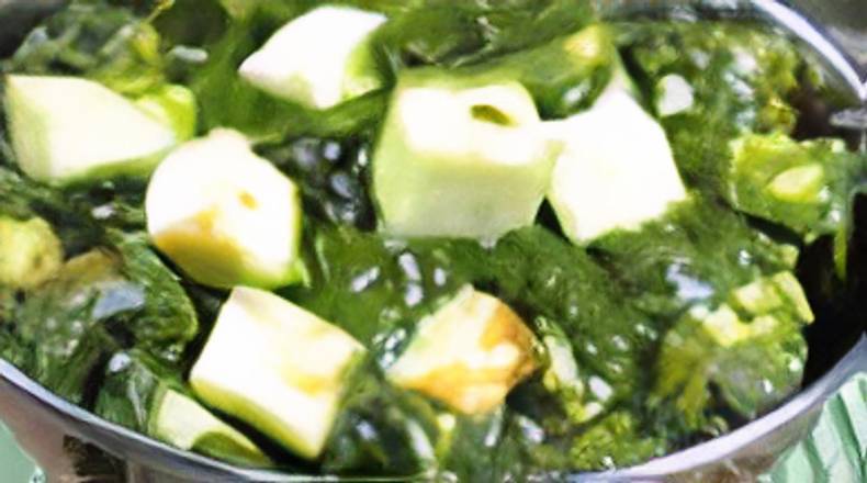 Order Saag (Palak) Paneer food online from Maa Kitchen store, Jacksonville on bringmethat.com