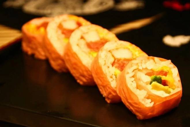 Order *Pink Monster Roll food online from Mikado Sushi store, Grand Rapids on bringmethat.com