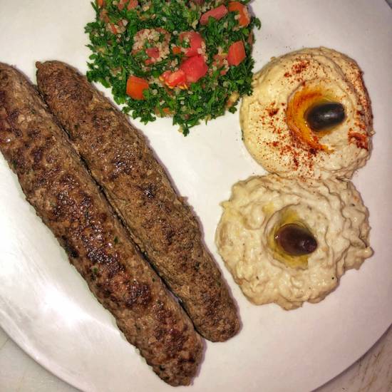Order Kafta Kabob Platter food online from Al Basha Middle Eastern Grocery & Deli store, Miami on bringmethat.com